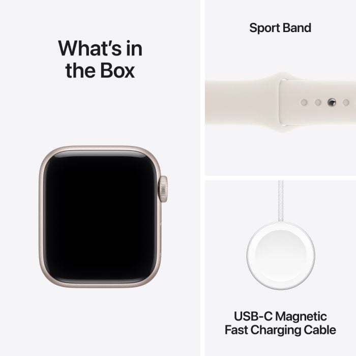 Apple Watch SE 3 Starlight Aluminium Case with Starlight Sport Band - Oraxxi