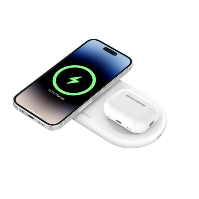 Belkin BoostCharge Pro 2 - in - 1 Wireless Charger - White - Oraxxi