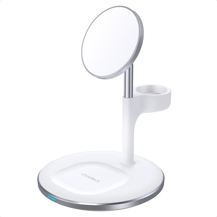 Choetech 3 - in - 1 15W Fast Magnetic Charging Stand - White - Oraxxi