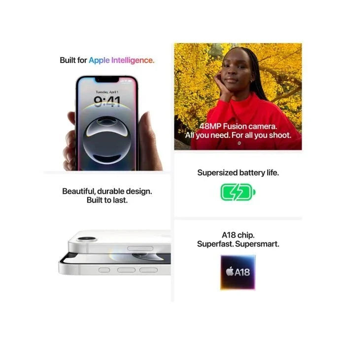 iPhone 16e 128GB - White - Oraxxi