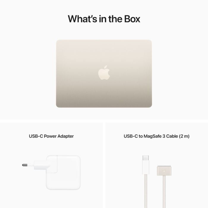 MacBook Air 13 - inch | Apple M2 chip | 8 - core CPU 8 - core GPU | 16GB | 256GB - Starlight - Oraxxi