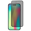 Oraxxi Moov Privacy Glass screen guard on iPhone Air showing a sleek, clear privacy protector with precise cutouts.